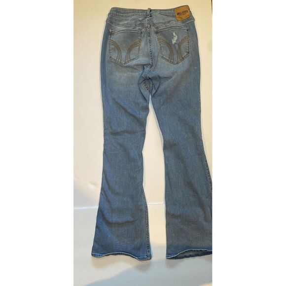 HOLLISTER Curvy Mid-Rise Boot Cut Jeans Juniors Size 9R W29 L31 Blue Stretch - Picture 3 of 6